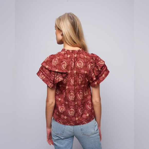 Ulla Johnson Lilli Top in Amaranthus size 4 - Picture 4 of 16